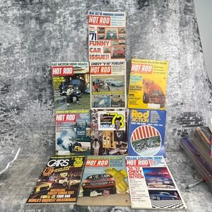 10 Vtg Hot Rod Magazine Lot 1970s Drag Racing Funny Car Chevy Camaro Z28